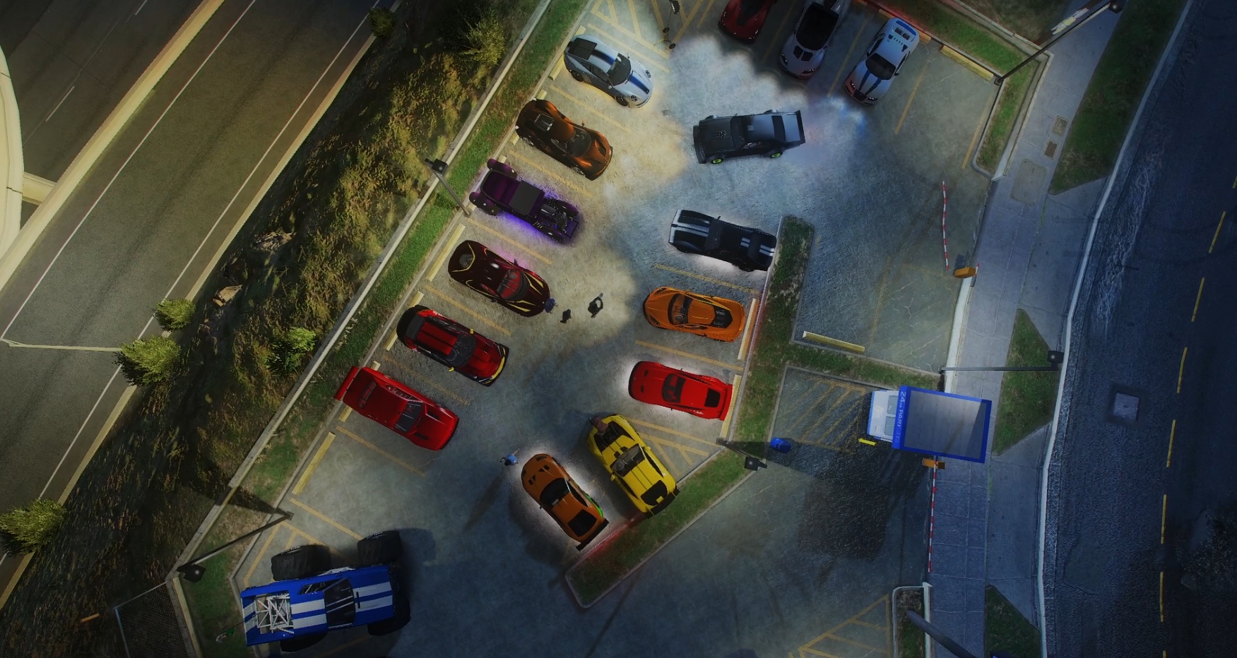 Citizens gathered at a Los Santos car meet